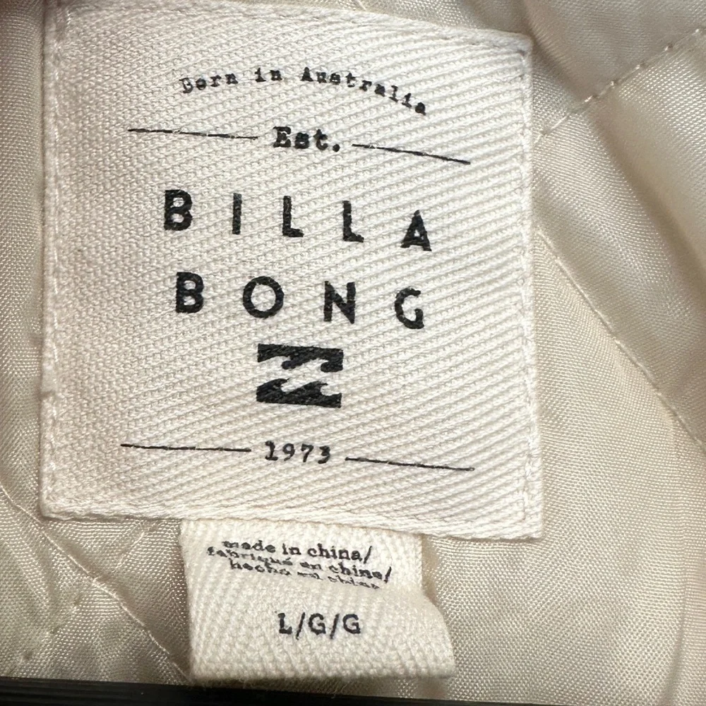 NWOT BILLABONG Lucky Charm Trucker Jacket Fleece Collar Large - Picture 9 of 10
